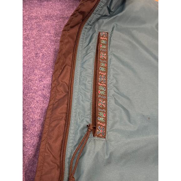 Vtg REI Teen XL 16-18 fleece lined vest retro teal purple 22x29 Aztec preppy - Picture 4 of 6